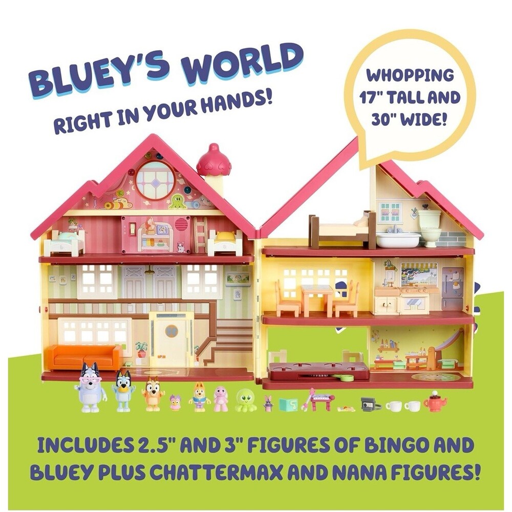 Bluey House Kids XL Ultimate Interactive Lights Sounds Playhouse Complete